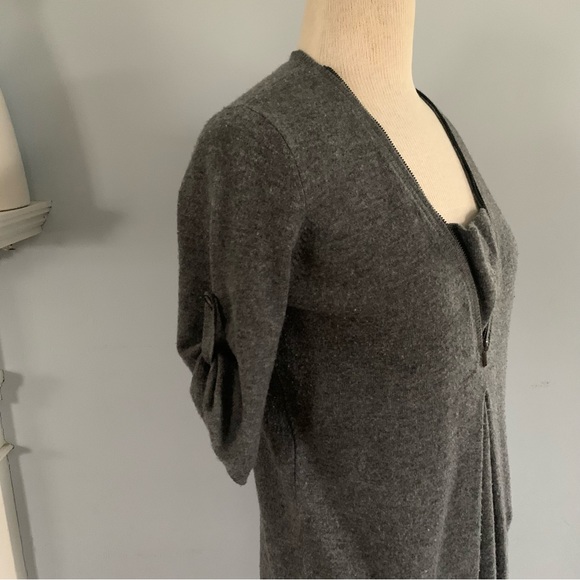 BCBG sweater dress / tunic with edgy zipper details Sz Medium - Picture 5 of 9